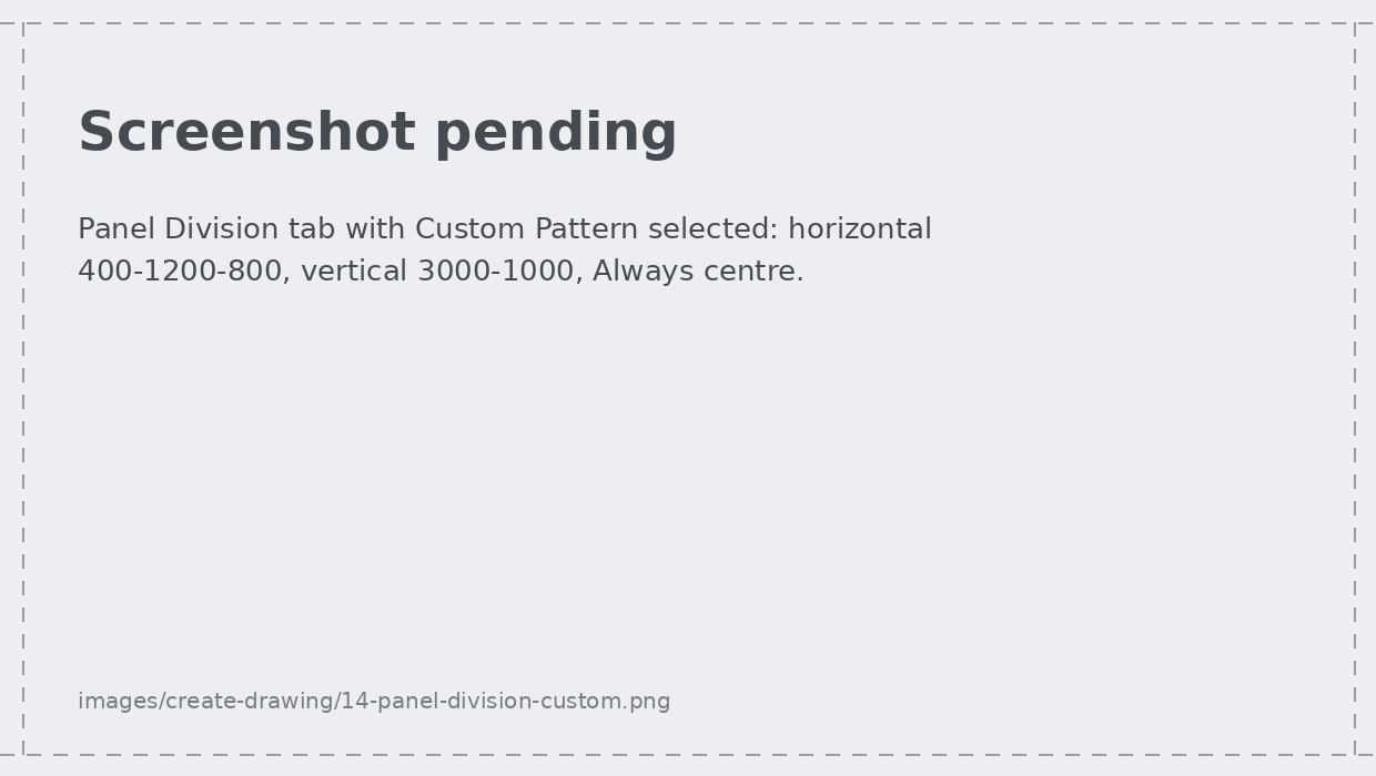 The Custom Pattern layout scheme with horizontal and vertical patterns