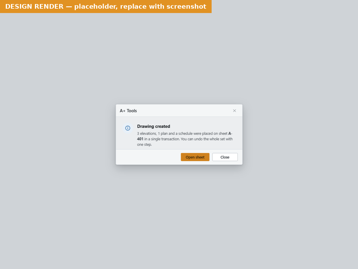 An Info message with a headline, body text and an OK button